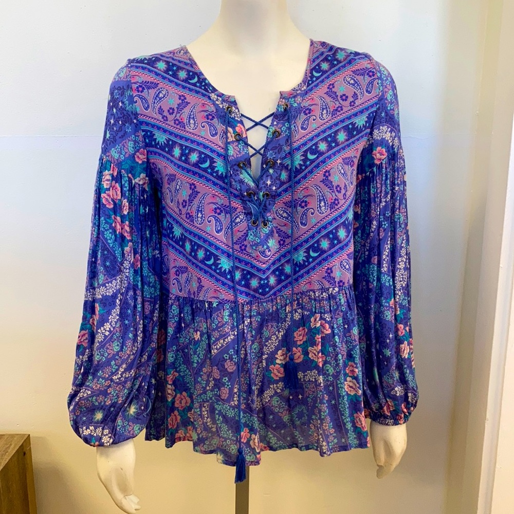 Spell & the Gypsy City Lights Blouse Indigo